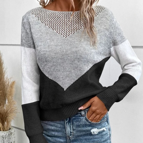 Cozy chevron pattern sweater top,All Products : American Fashion Style Bags On Sale